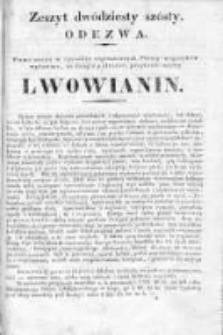 Lwowianin [Czyli Zbiór Potrzebnych i Użytecznych Wiadomości]. 1835, z. 26