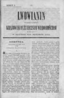 Lwowianin [Czyli Zbiór Potrzebnych i Użytecznych Wiadomości]. 1840-1841, z. 3