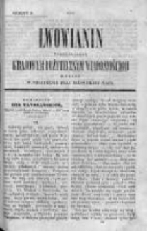 Lwowianin [Czyli Zbiór Potrzebnych i Użytecznych Wiadomości]. 1840-1841, z. 6