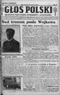Głos Polski : dziennik polityczny, społeczny i literacki 10 czerwiec 1927 nr 157