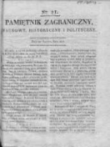 Pamiętnik Zagraniczny, Naukowy, Historyczny i Polityczny. 1816, nr 21