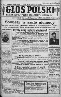 Głos Polski : dziennik polityczny, społeczny i literacki 15 czerwiec 1927 nr 162