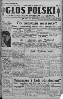 Głos Polski : dziennik polityczny, społeczny i literacki 17 czerwiec 1927 nr 164