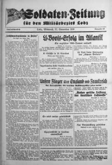 Soldaten = Zeitung der Schlesischen Armee 22 November 1939 nr 67