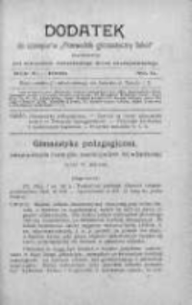 Dodatek Fachowy do Czasopisma Przewodnik Gimnastyczny "Sokół" : wydawany pod kierunkiem związkowego grona nauczycielskiego. 1909, nr 6