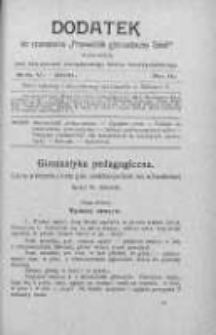 Dodatek Fachowy do Czasopisma Przewodnik Gimnastyczny "Sokół" : wydawany pod kierunkiem związkowego grona nauczycielskiego. 1909, nr 11