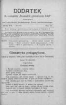 Dodatek Fachowy do Czasopisma Przewodnik Gimnastyczny "Sokół" : wydawany pod kierunkiem związkowego grona nauczycielskiego. 1910, nr 3