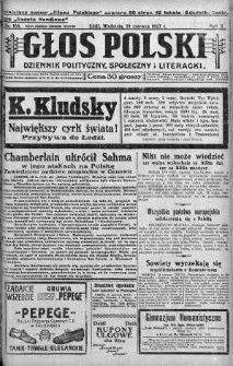 Głos Polski : dziennik polityczny, społeczny i literacki 19 czerwiec 1927 nr 166