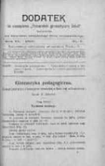 Dodatek Fachowy do Czasopisma Przewodnik Gimnastyczny "Sokół" : wydawany pod kierunkiem związkowego grona nauczycielskiego. 1910, nr 4
