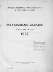 Sprawozdanie Zarządu z Działalności w Roku 1937