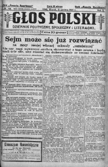Głos Polski : dziennik polityczny, społeczny i literacki 21 czerwiec 1927 nr 168