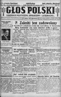 Głos Polski : dziennik polityczny, społeczny i literacki 23 czerwiec 1927 nr 170