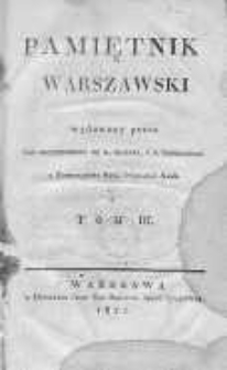 Pamiętnik Warszawski. 1922. T. III