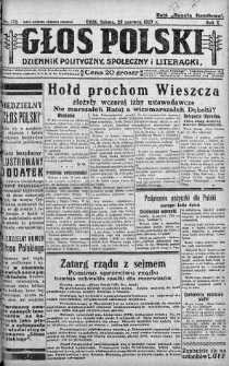 Głos Polski : dziennik polityczny, społeczny i literacki 25 czerwiec 1927 nr 172