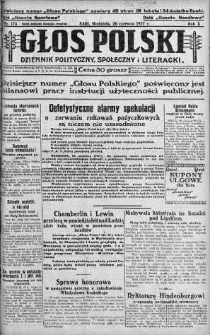 Głos Polski : dziennik polityczny, społeczny i literacki 26 czerwiec 1927 nr 173