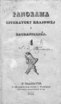 Panorama Literatury Krajowej i Zagranicznej. 1838. Nr 4