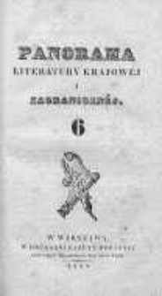 Panorama Literatury Krajowej i Zagranicznej. 1838. Nr 6