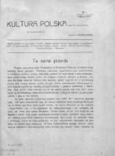 Kultura Polska : organ Tow. Kultury Polskiej. 1911. Nr 1