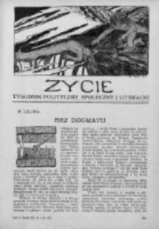 Życie : tygodnik polityczny, społeczny i literacki. 1911. Nr 20