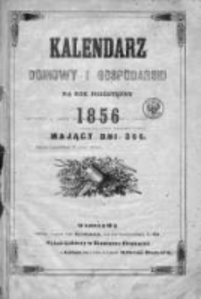 Kalendarz Domowy i Gospodarski na rok 1856
