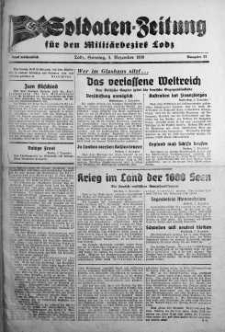 Soldaten = Zeitung der Schlesischen Armee 3 Dezember 1939 nr 77