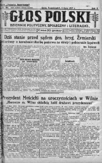 Głos Polski : dziennik polityczny, społeczny i literacki 4 lipiec 1927 nr 181