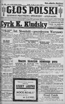 Głos Polski : dziennik polityczny, społeczny i literacki 6 lipiec 1927 nr 183