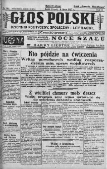 Głos Polski : dziennik polityczny, społeczny i literacki 8 lipiec 1927 nr 185