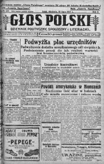 Głos Polski : dziennik polityczny, społeczny i literacki 10 lipiec 1927 nr 187