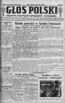 Głos Polski : dziennik polityczny, społeczny i literacki 12 lipiec 1927 nr 189