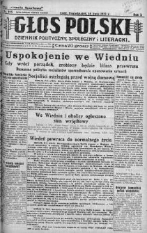 Głos Polski : dziennik polityczny, społeczny i literacki 18 lipiec 1927 nr 195