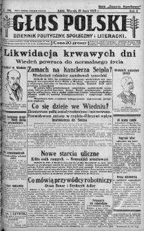 Głos Polski : dziennik polityczny, społeczny i literacki 19 lipiec 1927 nr 196
