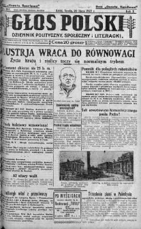 Głos Polski : dziennik polityczny, społeczny i literacki 20 lipiec 1927 nr 197
