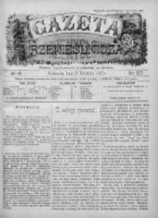 Gazeta Rzemieślnicza : pismo tygodniowe wychodzi co sobota. 1897, nr 14