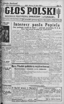 Głos Polski : dziennik polityczny, społeczny i literacki 30 lipiec 1927 nr 207