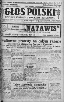 Głos Polski : dziennik polityczny, społeczny i literacki 7 sierpień 1927 nr 215