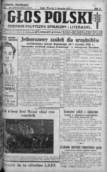 Głos Polski : dziennik polityczny, społeczny i literacki 9 sierpień 1927 nr 217