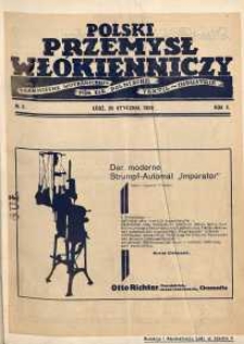 Polski Przemysł Włókienniczy 26 styczeń R. 2. 1928 nr 2
