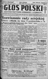 Głos Polski : dziennik polityczny, społeczny i literacki 20 sierpień 1927 nr 227