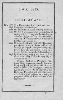 Kalendarzyk Polityczny na Rok 1835