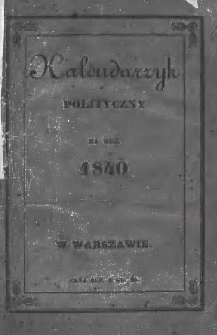 Kalendarzyk Polityczny na Rok 1840