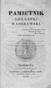 Pamiętnik Lekarski Warszawski.1828