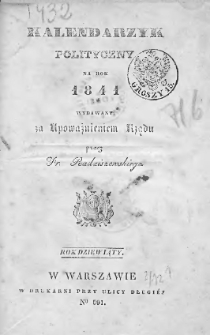 Kalendarzyk Polityczny na Rok 1841