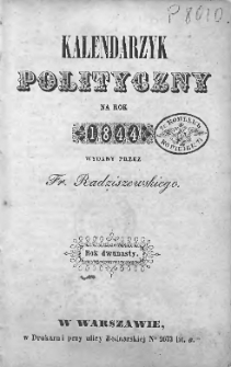 Kalendarzyk Polityczny na Rok 1844