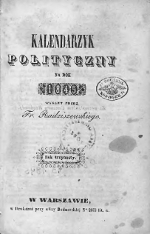 Kalendarzyk Polityczny na Rok 1845