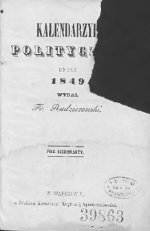 Kalendarzyk Polityczny na Rok 1849