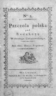 Pszczoła Polska. 1820. T. I, nr 1