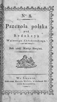 Pszczoła Polska. 1820. T. II, nr 8