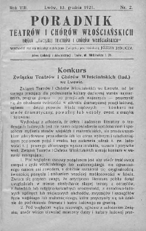 Poradnik Teatrów i Chórów Włościańskich : organ Związku Teatrów i Chórów Włościańskich. 1921. Rok VIII, nr 2