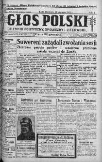 Głos Polski : dziennik polityczny, społeczny i literacki 28 sierpień 1927 nr 235